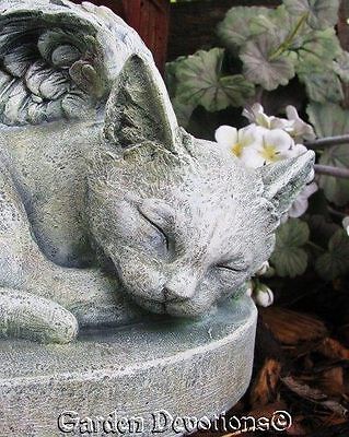 KITTY CAT ANGEL PET MEMORIAL  Garden Statue Grave Marker Stone PERSONALIZED Без бренда - фотография #2