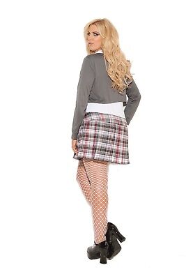 School Girl Costume Uniform Mini Dress Jacket Tie Plaid Queen of Detention 9153 Elegant Moments 9153 - фотография #4