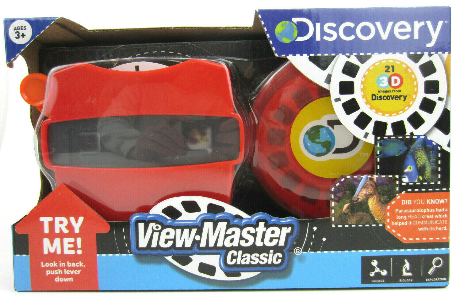 3D VIEW-MASTER DISCOVERY KIDS Dinosaurs Marine Animals Viewmaster Viewer Box Set view-master 02036