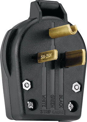 New Cooper Wiring Devices S42-SP-L Power Plug 30/50-Amp, 250-Volt, Black * Cooper Wiring Devices S42-SP-L