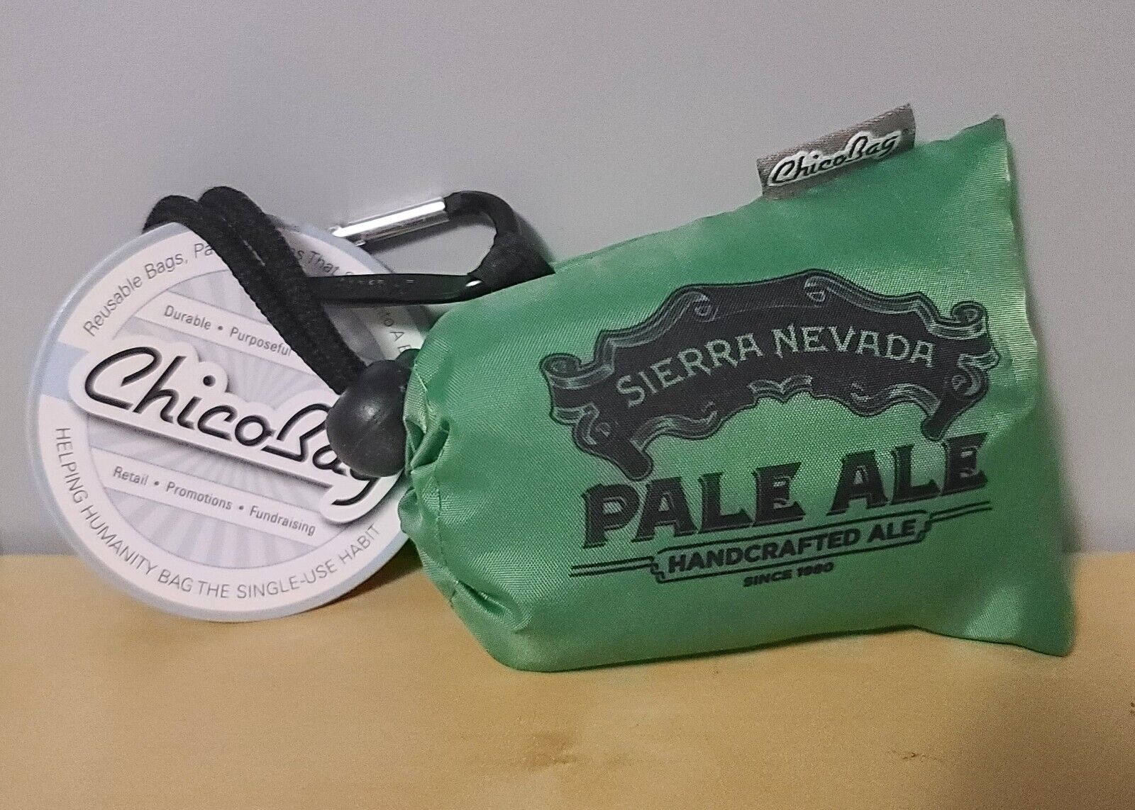 Sierra Nevada Pale Ale Chico Bag Reusable Shopping Compact Tote with Carabineer Без бренда