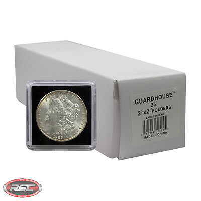 25 - GUARDHOUSE 2x2 TETRA PLASTIC SNAPLOCK COIN HOLDER for LARGE SILVER DOLLAR b Guardhouse