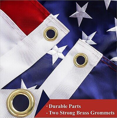 American US USA Flag 4x6FT Embroidered Polyester Brass Grommets By G128 G128 - фотография #4