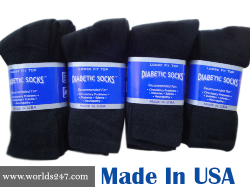 BEST QUALITY CREW DIABETIC SOCKS 6,12,18 PAIR MADE IN USA SIZE 9-11,10-13 &13-15 Physician's Choice - фотография #8