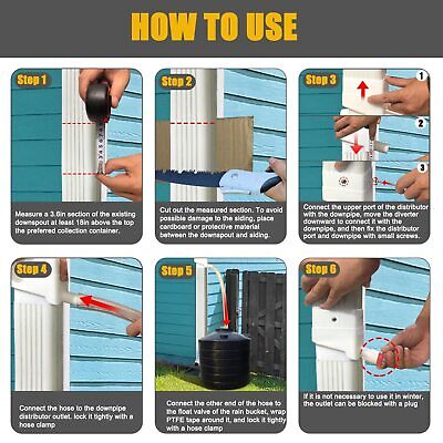 Prevent Overflow Rainwater Collection System,Downspout Diverter,Rain Water Ca... perfsign - фотография #7