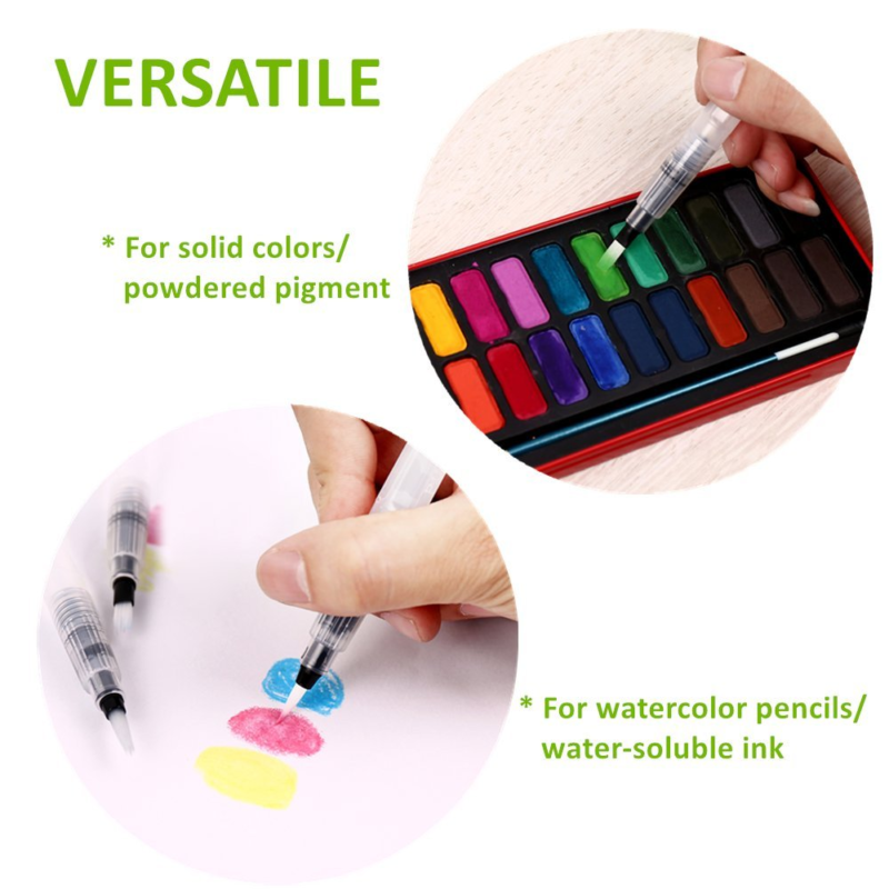 6 Set Water Color Brush Refillable Pen Watercolor Color Supplies Painting Art Ohuhu Does not apply - фотография #5