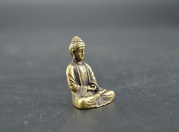 Chinese pure brass Sakyamuni Buddha small statue #2 Без бренда - фотография #2