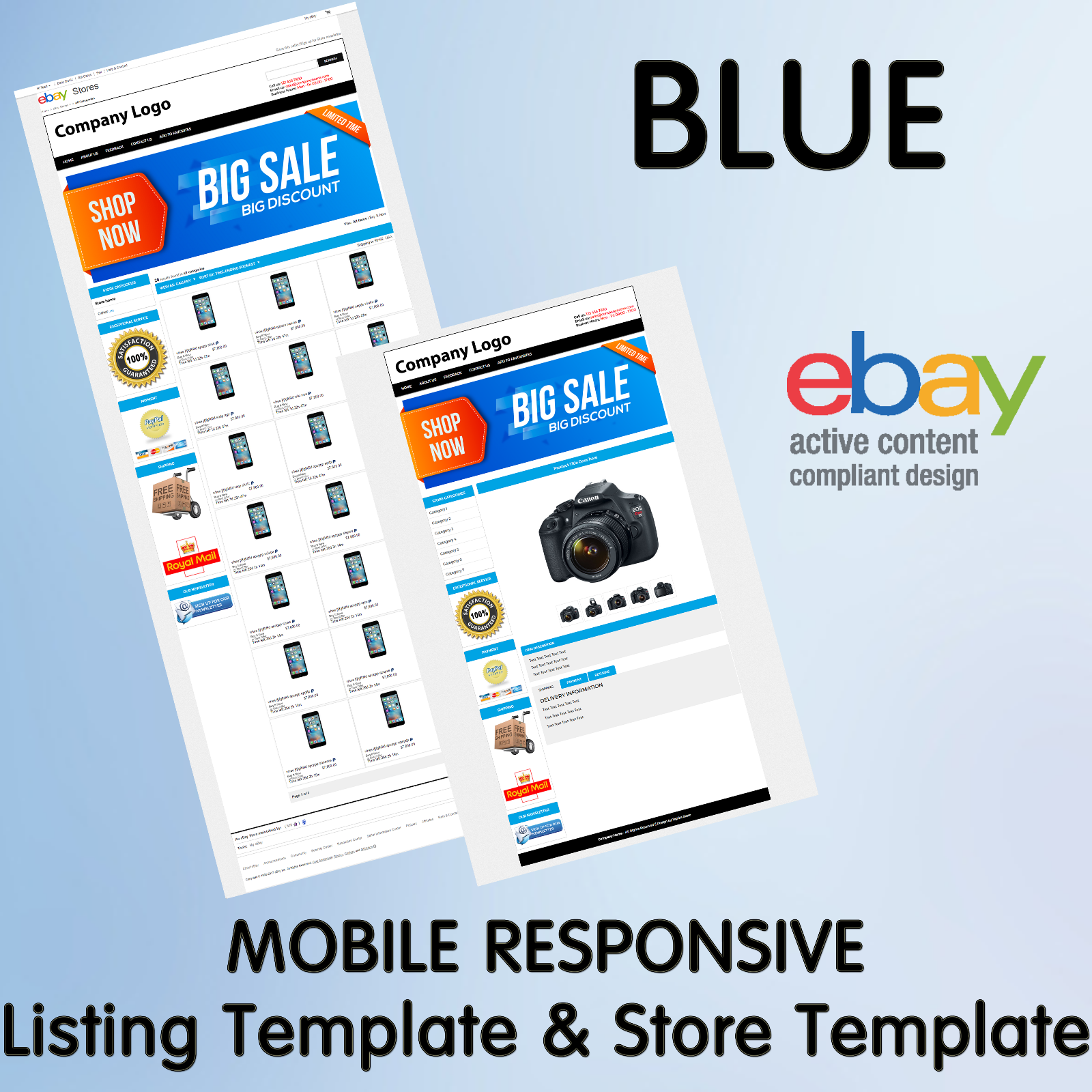 Ebay Template Store Design Listing Responsive Custom Professional Mobile HTML Без бренда - фотография #3