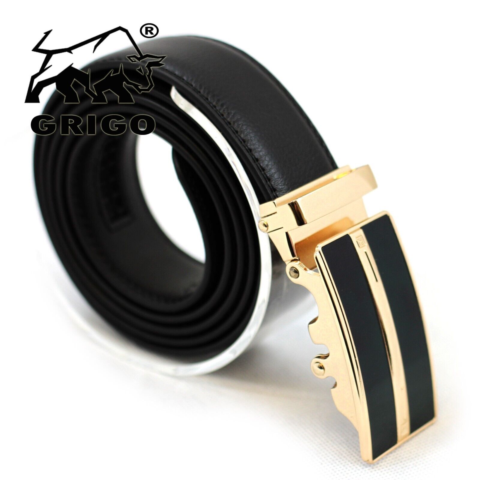 Genuine Leather Belt Mens Ratchet Dress Belts With Adjustable Automatic Buckle frentaly - фотография #4