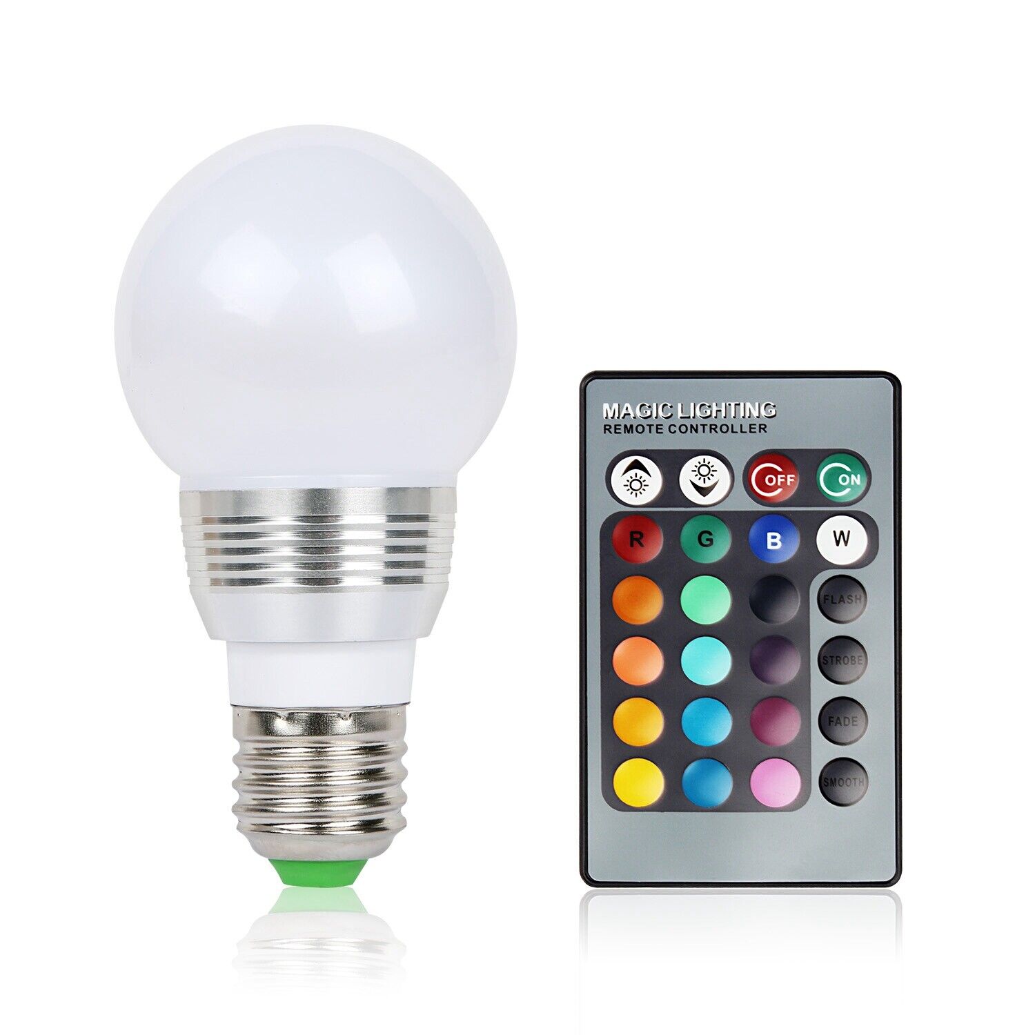 E27 3W RGB LED 16 Multi Color Magic Lamp Light Bulb + Wireless Remote Control Unbranded GPCT696 - фотография #8