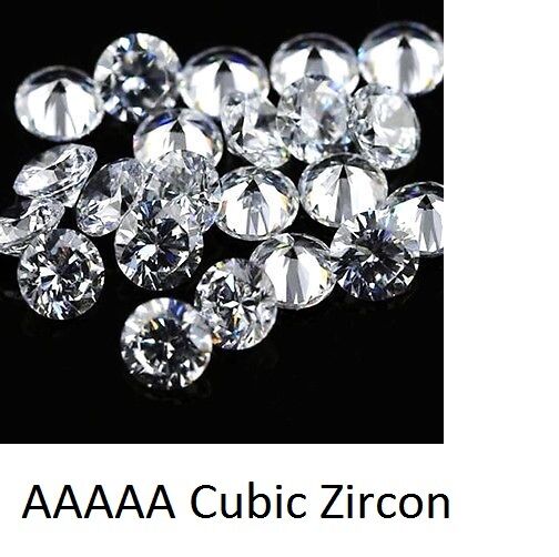White Round CUBIC ZIRCONIA loose AAAAA CZ lots 1 -15mm Gems -  USA Seller Без бренда - фотография #3
