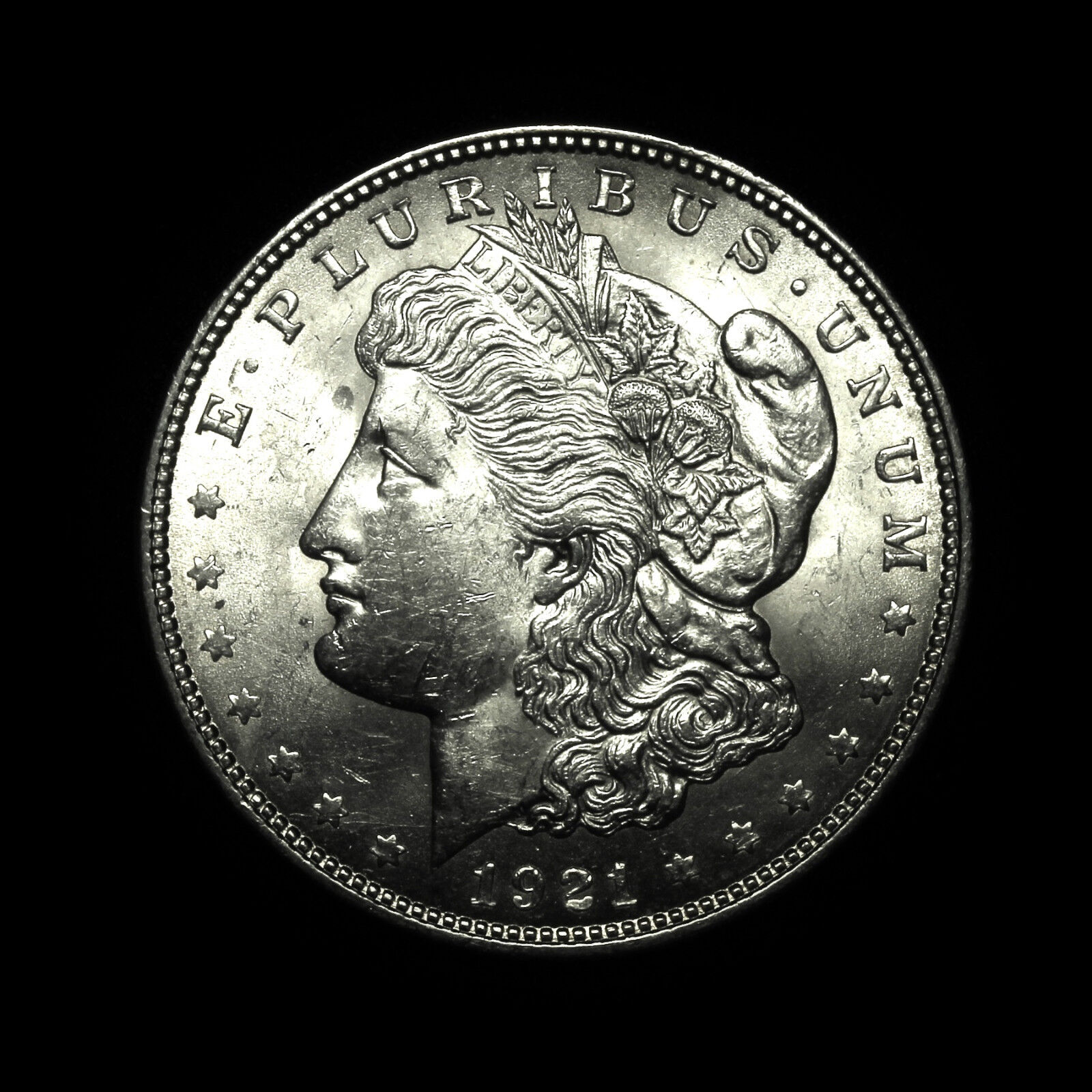 1921 ~**ALMOST UNCIRCULATED AU**~ Silver Morgan Dollar Rare US Antique Coin!  Без бренда