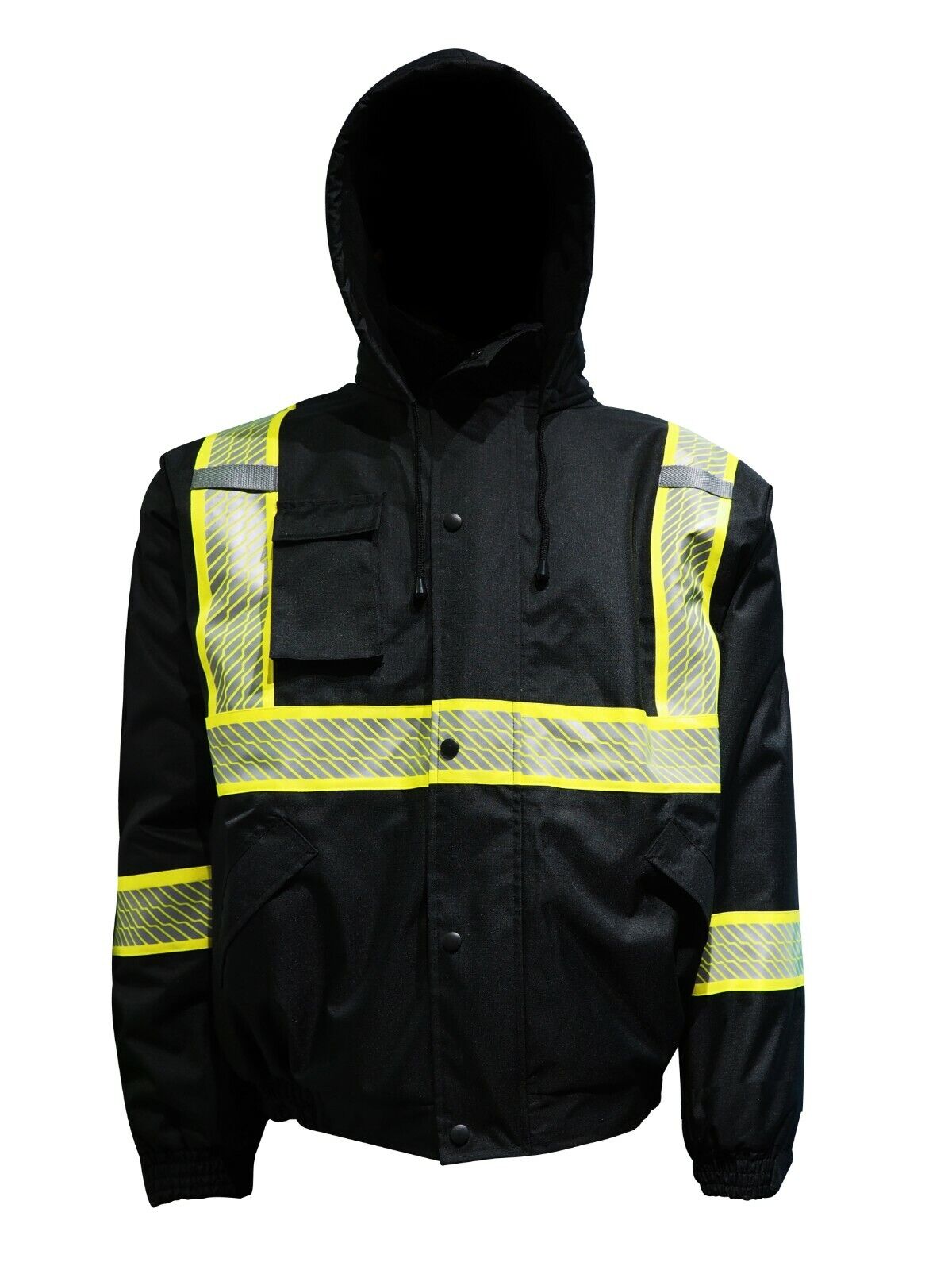 Hi-Vis Insulated Safety Bomber Reflective Class 3 Winter Jacket Warm Lined Coat  L&M - фотография #6