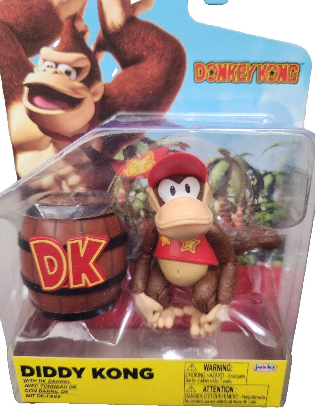 Donkey Kong with Bananas + Diddy Kong  with Barrel 4" Nintendo Jakks Pacific JAKKS Pacific JAKKS Pacific 4 Inch World Of Nintendo Donkey & Diddy Kong - фотография #2