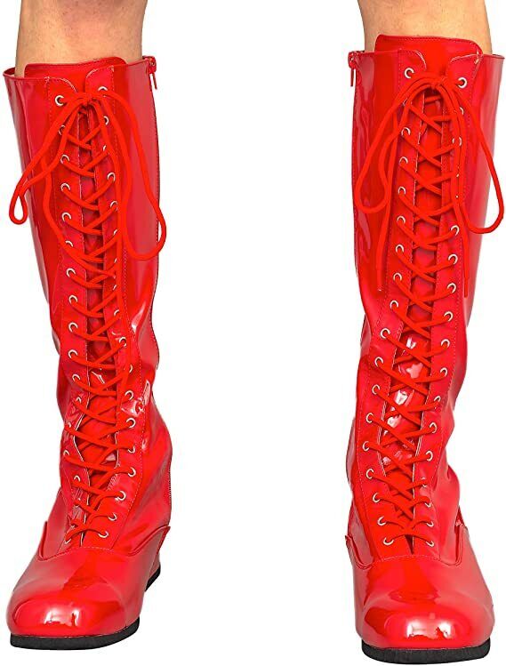 Adult Pro Wrestling Costume Lace-Up Zipper Boots Custom Made Multiple Color Costume Agent - фотография #8