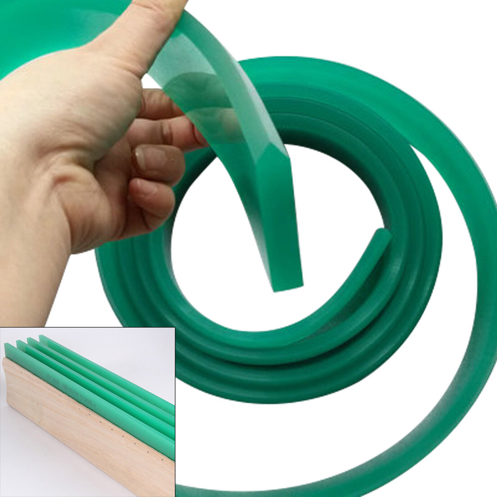 80 DURO 6FT 72" Silk Screen Printing Squeegee Blade Polyurethane Rubber Green Unbranded Does Not Apply
