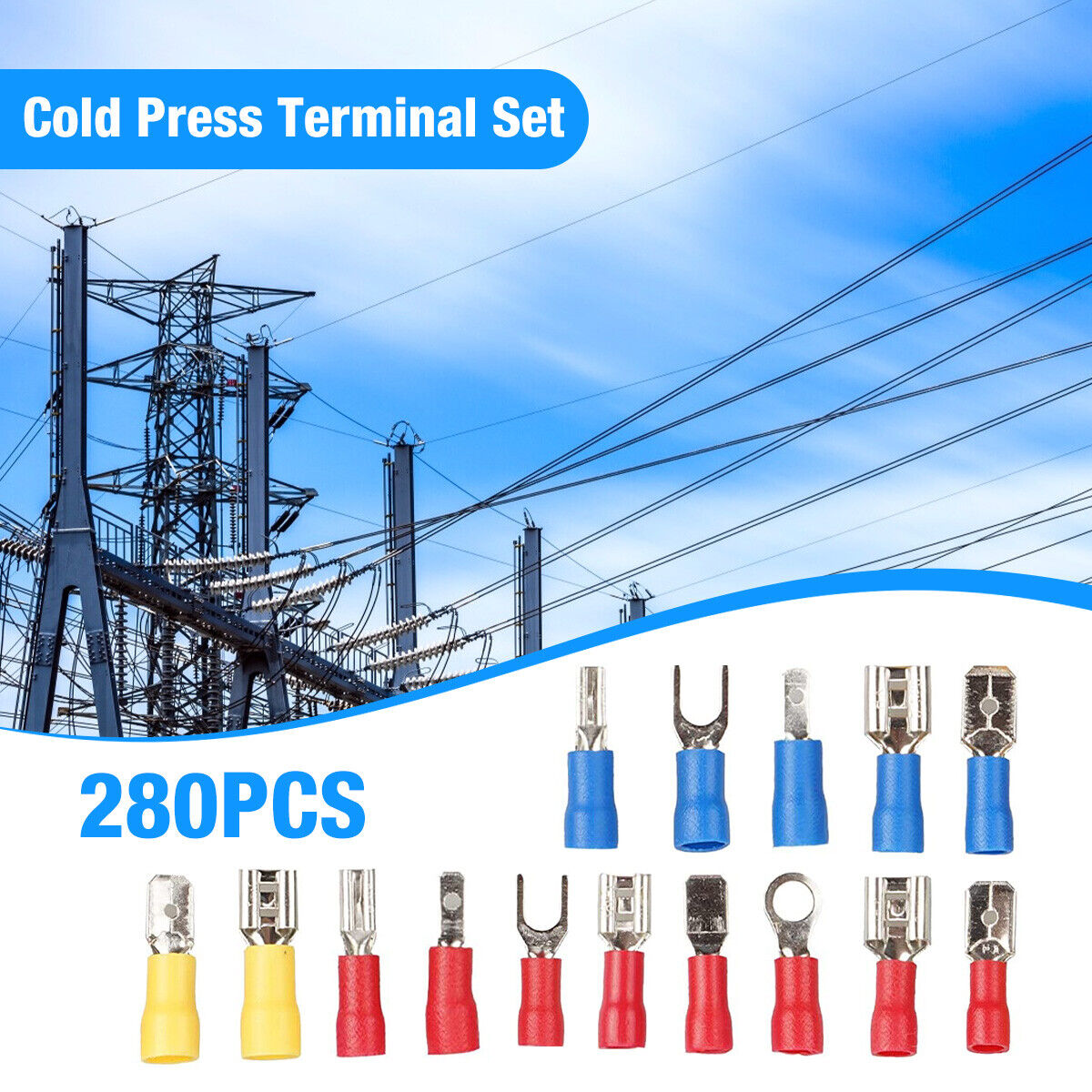 280PCS Assorted Crimp Spade Terminal Insulated Electrical Wire Connector Kit Set Unbranded Does Not Apply - фотография #3