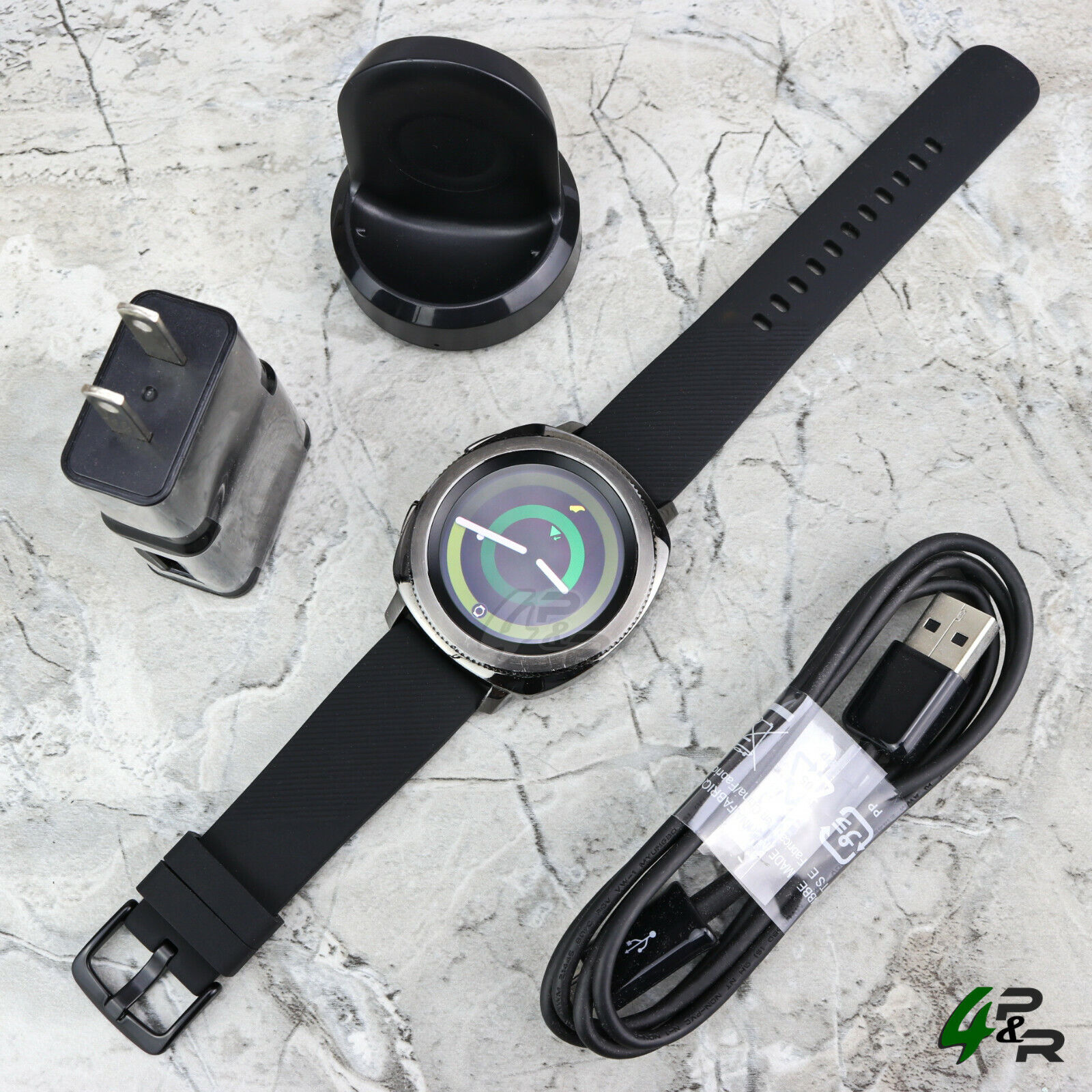 Samsung Galaxy Gear Sport Hybrid SM-R600 Black Smartwatch w/ Medium Size Band Samsung SM-R600NZKAXAR