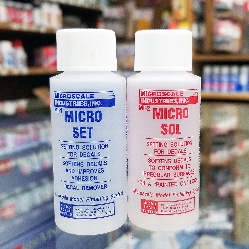 Microscale (Micro Sol/Micro Set) Decal Setting Solution Set MI-1/MI-2 - FREE S/H Microscale 6401