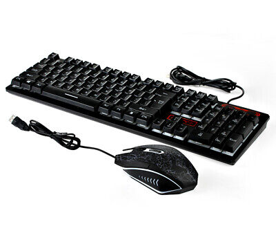 Rainbow LED Gaming Keyboard and Mouse Set Multi-Colored Backlight Mouse Unbranded - фотография #9