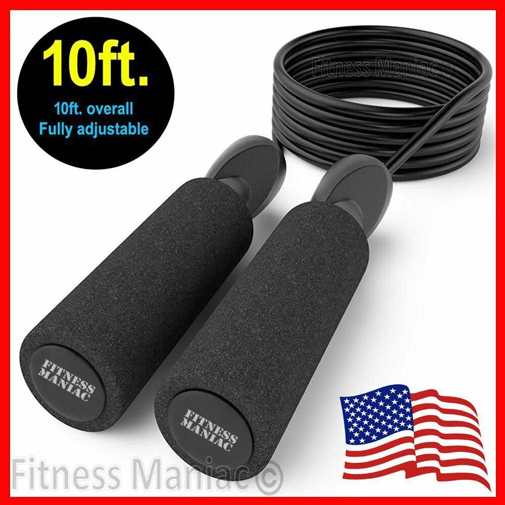 Aerobic Exercise Boxing Skipping Jump Rope Adjustable Bearing Speed Fitness BLK FITNESS MANIAC Does Not Apply