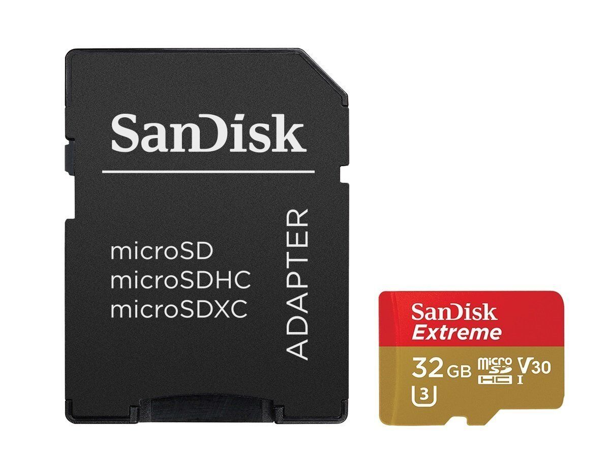 SanDisk 32GB microSD Extreme 100MB/s A1 4K U3 32G SD SDHC microSDHC SDSQXAF-032G SanDisk SDSQXAF-032G-GN6MA - фотография #3