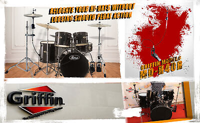 Remote Hi Hat Cymbal Stand - GRIFFIN Auxiliary Cable Foot Pedal Drum High HiHat Griffin MD-H40R - фотография #9