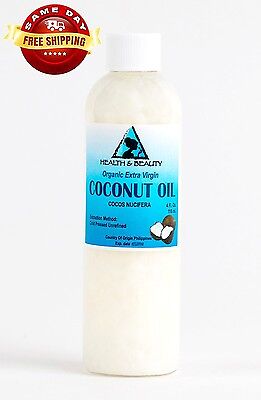 COCONUT OIL EXTRA VIRGIN UNREFINED ORGANIC CARRIER COLD PRESSED RAW PURE 4 OZ H&B OILS CENTER