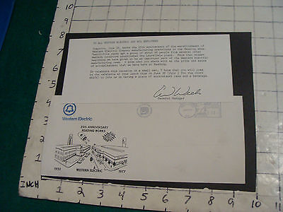 vintage Western Electric 1952-1977 letter & envelope Без бренда