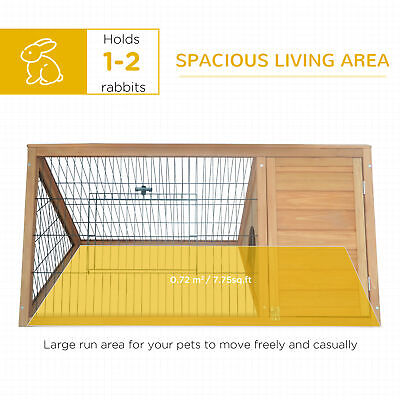 Outside Triangle Shaped Wooden Protective Pet House w/ Ventilating Wire, Yellow PawHut USD3-00160141 - фотография #5