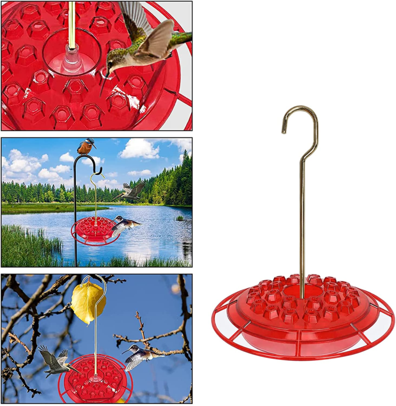 Red Hummingbird Feeder with 3 Cleaning Brushes,Built-In Ant Moat,Hummingbird Lfish - фотография #4