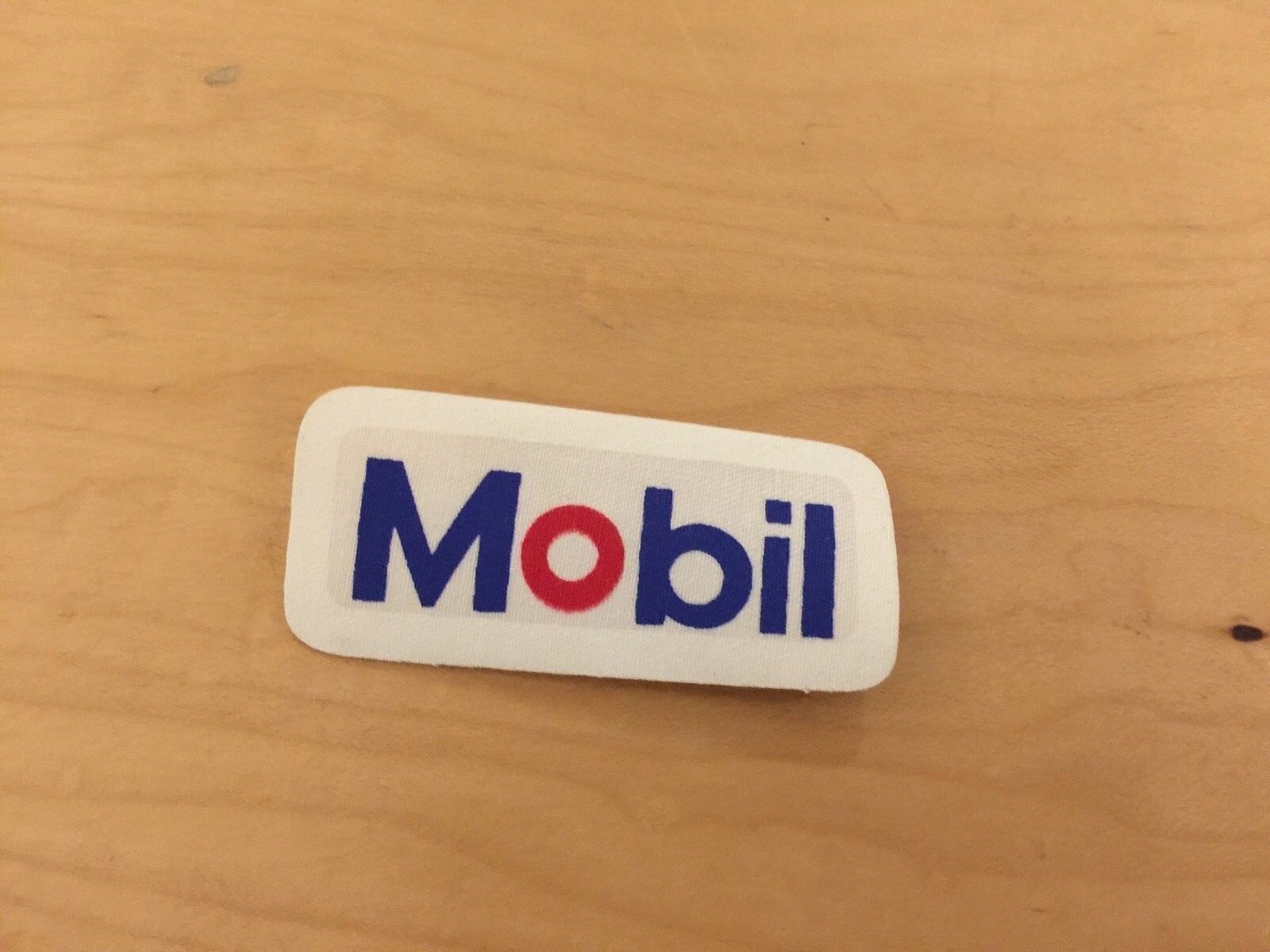 mobil  iron  on patch,1980's,new old stock ,set of 2 mobil