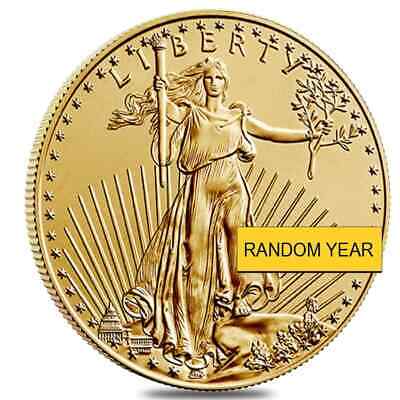 1/2 oz Gold American Eagle $25 Coin BU (Random Year) Без бренда