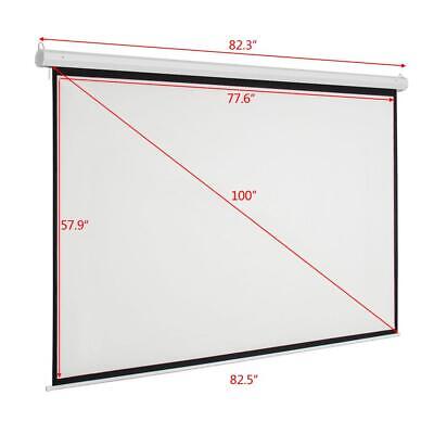 100 in 4:3 Projector Projection Screen Pull Down 1:3 Gain Home Theater Movie LEADZM Does Not Apply - фотография #6