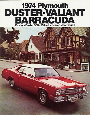 1974 Plymouth Duster Gold Duster 360 Valiant Scamp  Barracuda Sales Brochure Без бренда Duster Valiant Barracuda