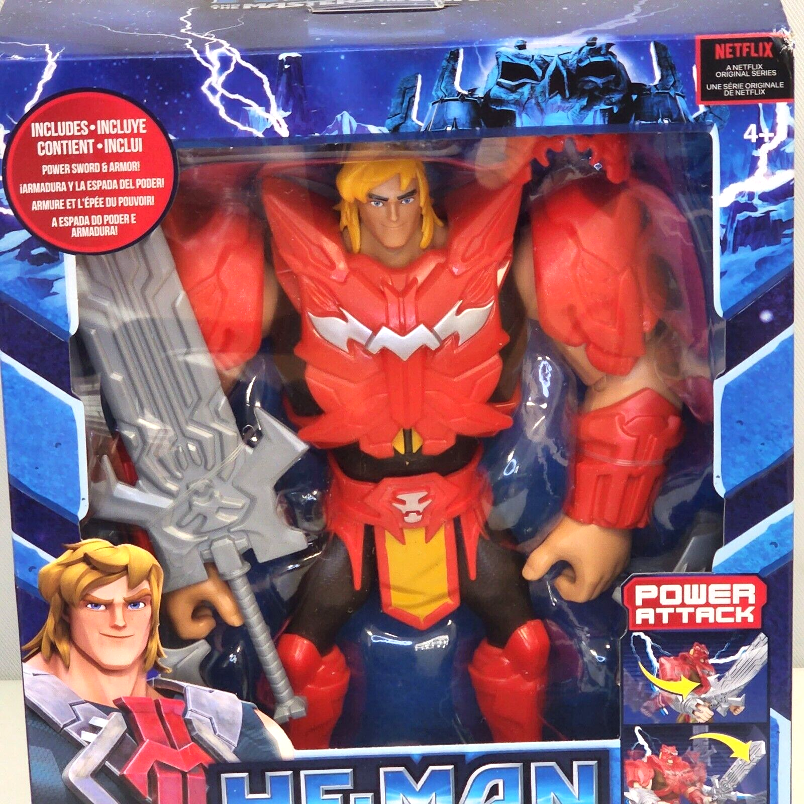 Master of The Universe Deluxe He-Man Power Attack Action Figure Battle Character ACTION - фотография #3