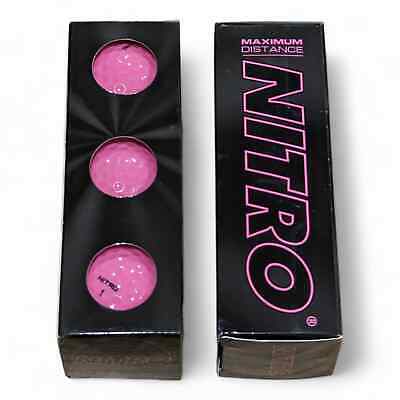 Nitro Golf Balls Maximum Distance Pink 6 balls - New Nitro