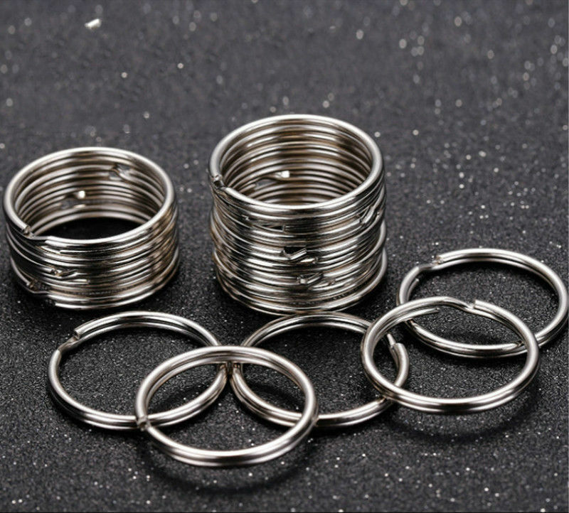 Premium Pack 20/25/30 mm Key Rings Chains Split Ring Hoop Metal Steel in Silver Без бренда - фотография #3
