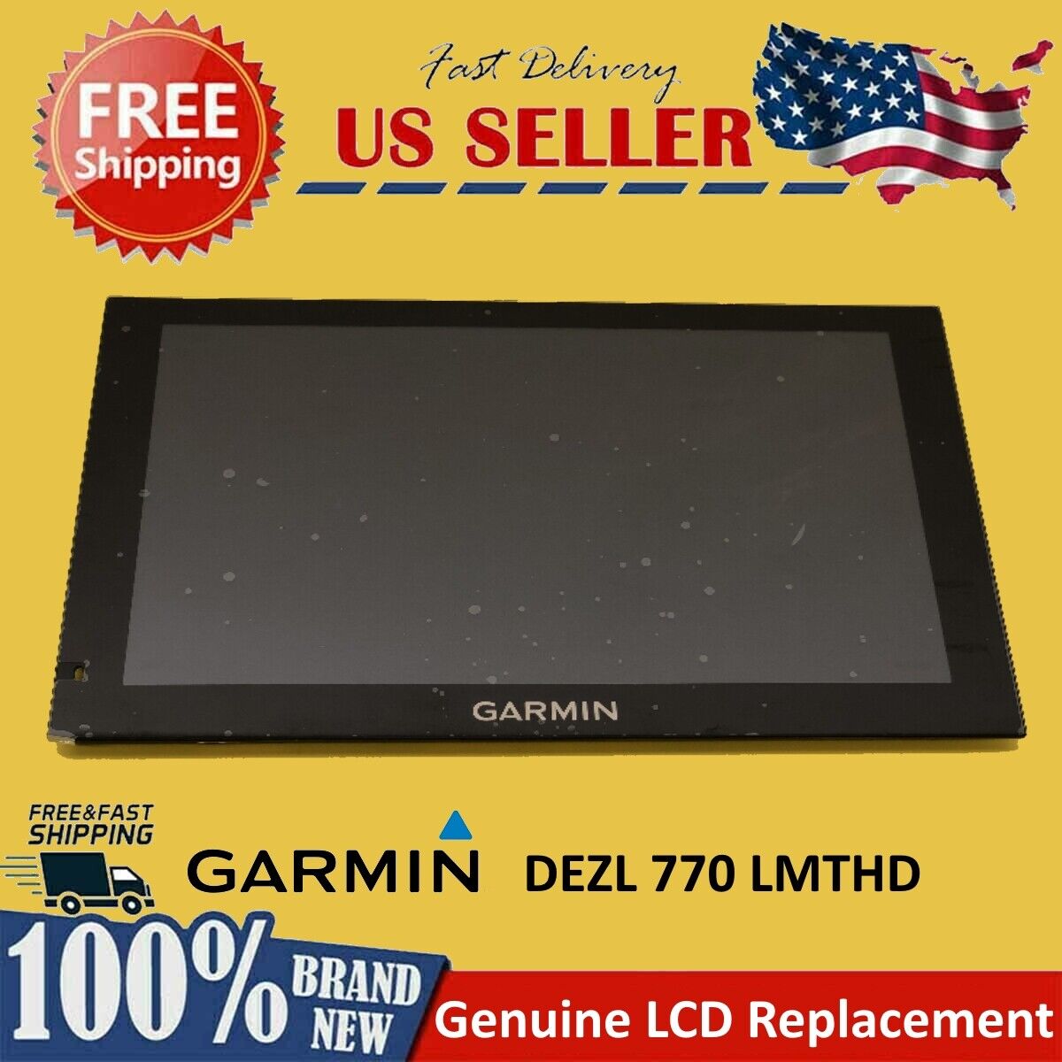 Genuine Garmin Dezl 770 LMTHD GPS Replacement LCD Screen Touch Screen Glass Garmin 010-01343-00