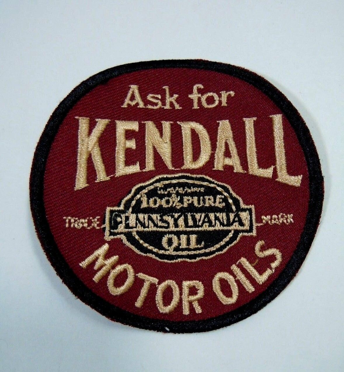 Vintage Ask For KENDALL Motor Oils Embroidered Sew On Uniform-Jacket Patch 3" Kendall