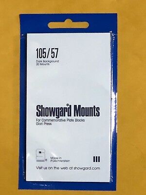  SHOWGARD STAMP MOUNTS 105/57 - ***WE HELP AND SUPPORT OUR VETERANS*** Showgard SG-105/57