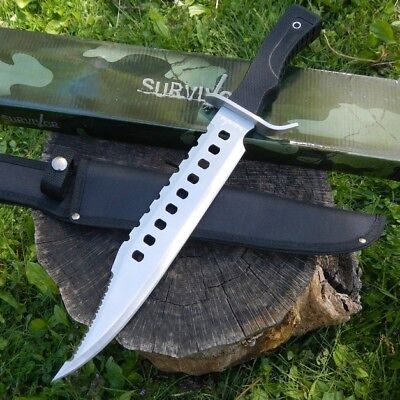 17" Tactical Hunting Rambo Full Tang Fixed Blade Knife Machete Bowie w/ Sheath Без бренда - фотография #2