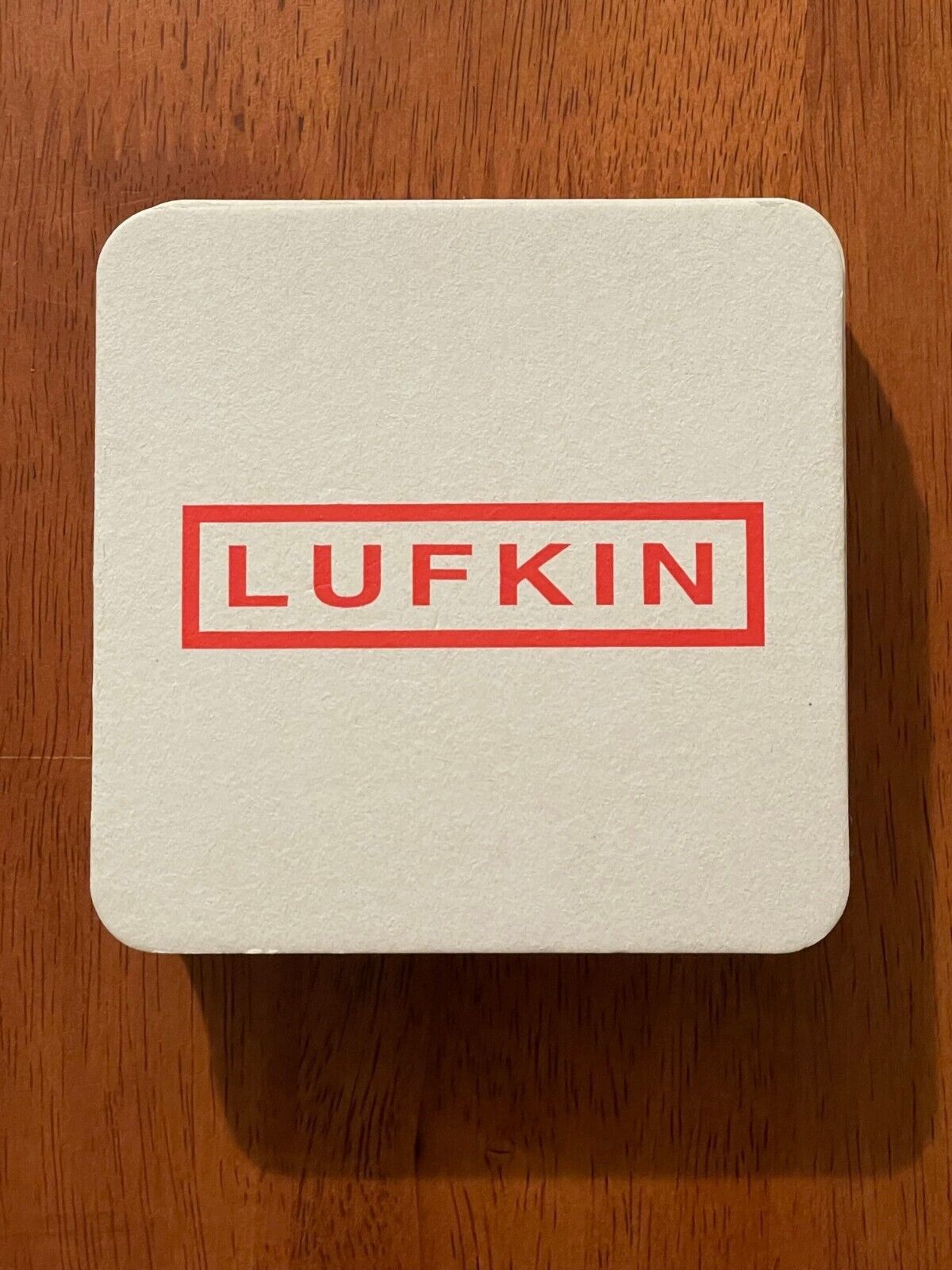 25 PC Vintage Cardboard Drink Coasters, "Lufkin", Lufkin Industries Logo, 4 X 4" Lufkin Industries Logo