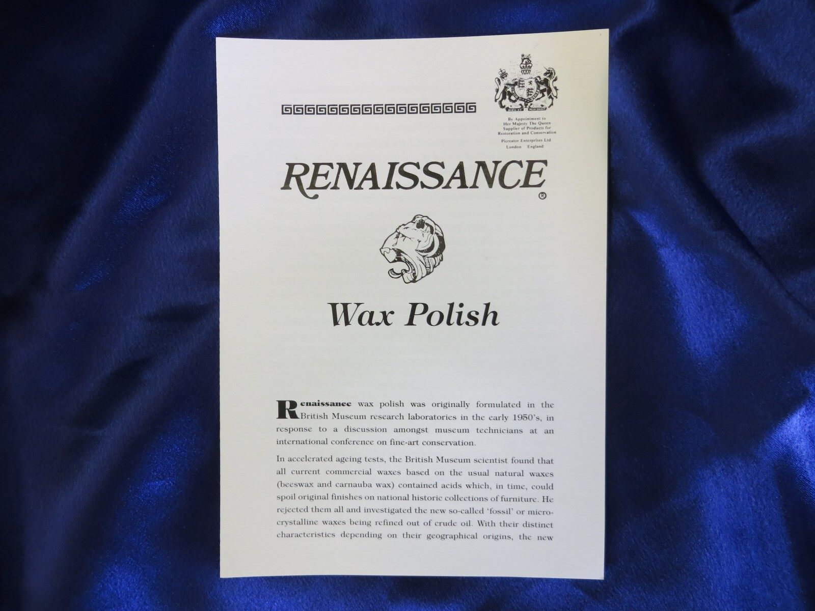 Renaissance Wax - 200ml With a Large 16"x16" Commercial Grade Microfiber Cloth Picreator Enterprises Ltd. - фотография #5