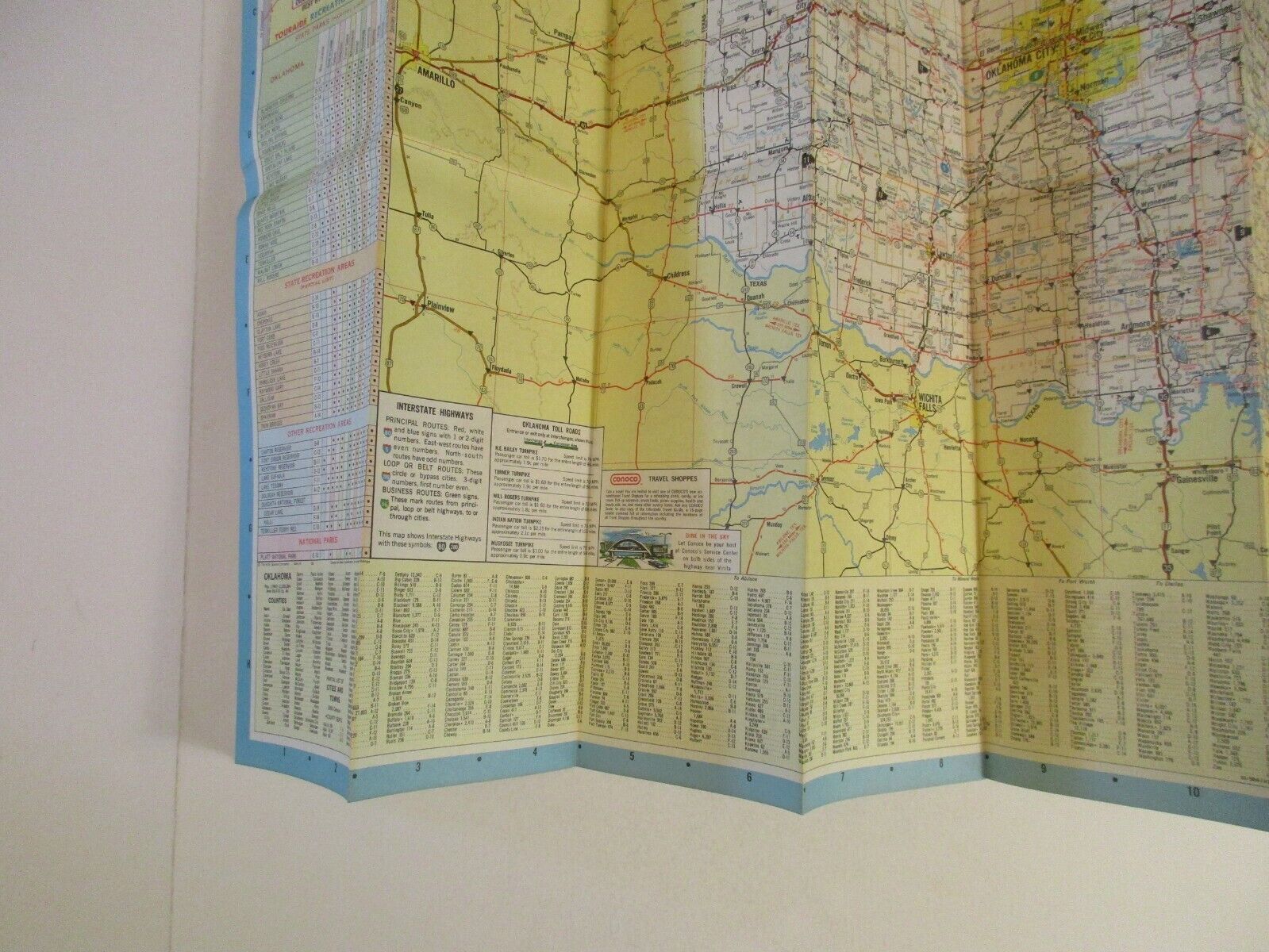 Vintage 1971 Conoco Oklahoma State Highway Oil Gas Station Travel Road Map~Box Z Conoco - фотография #8