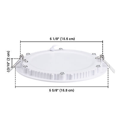 DELight 10 Pcs Round LED Recessed Ceiling Panel Down Light 12W Downlight Lamp Apluschoice 11CLL001-12W10P - фотография #7