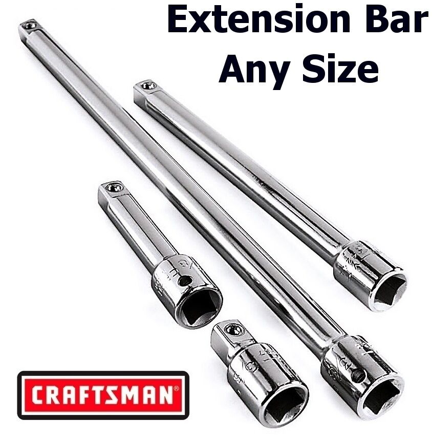 Craftsman 1/4" 3/8" 1/2" in. Drive Extension Bar - Socket Ratchet - ANY SIZE Craftsman SAE Dr., 1.5, 2, 3, 6,10 inch Sears Mechanics Tool