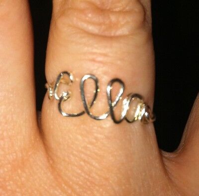 Custom Wire Jewelry Name Ring, Great Personalized Gift! Без бренда