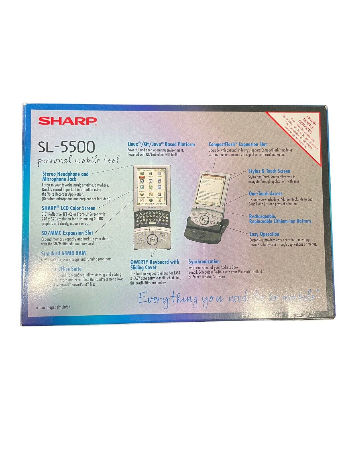 Retro Sharp Zaurus SL5500 PDA Linux Handheld (SL-5500) Brand New In Box Sharp SL-5500 - фотография #12