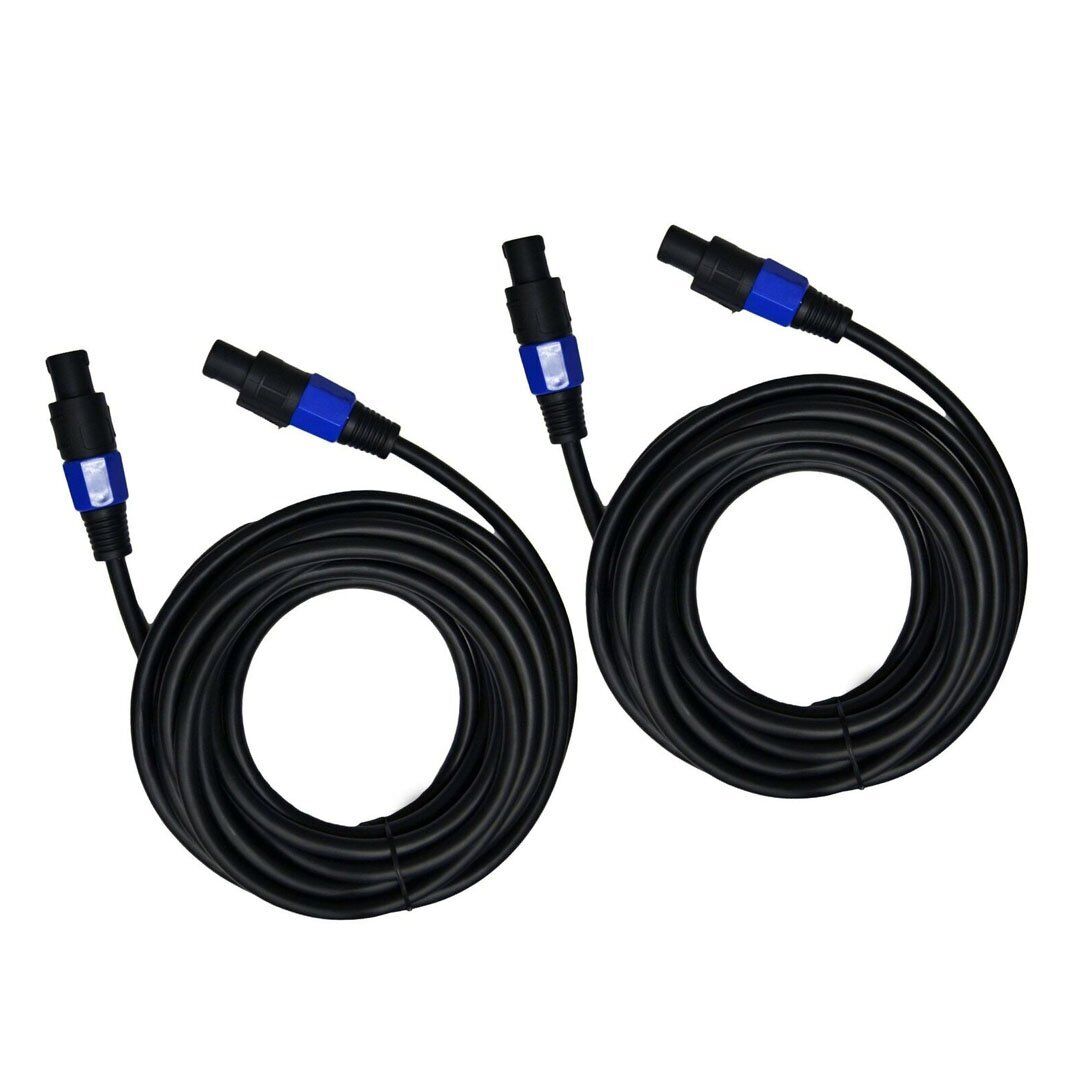 Ignite 2x Speakon to Speakon 25 Ft 12 Gauge AWG Wire DJ/ Pro Audio Speaker Cable Ignite Pro PC102/25